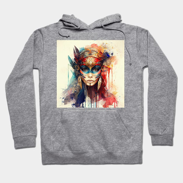 Powerful Warrior Woman #6 Hoodie by Chromatic Fusion Studio